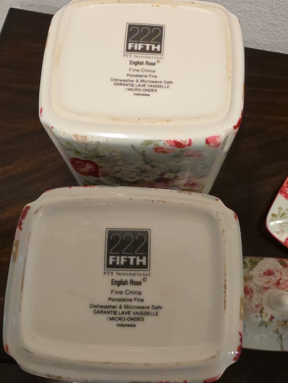 222 Fifth Floral Canister Set in Pink and Green
